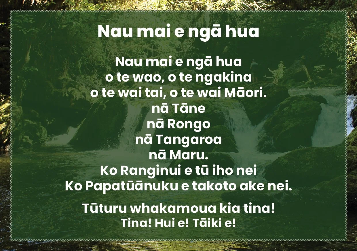 Nau mai e ngā hua - Grace in te reo Māori