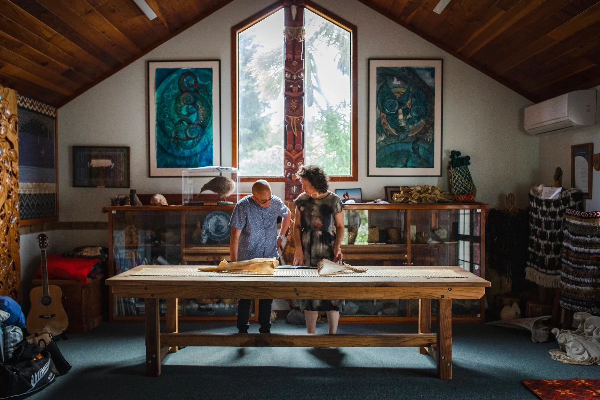 Onetahua Marae interior